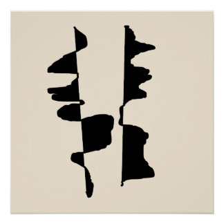 "Abstrait Dual Face" Poster