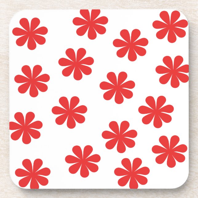 Abstrakt flower pattern coaster (Front)