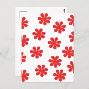 Abstrakt flower pattern postcard