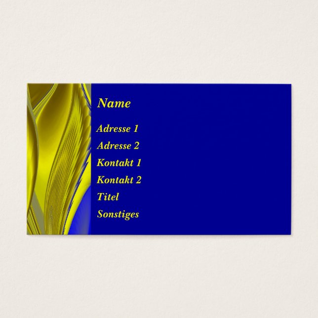 Abstrakt in blau gold - gelb (Front)