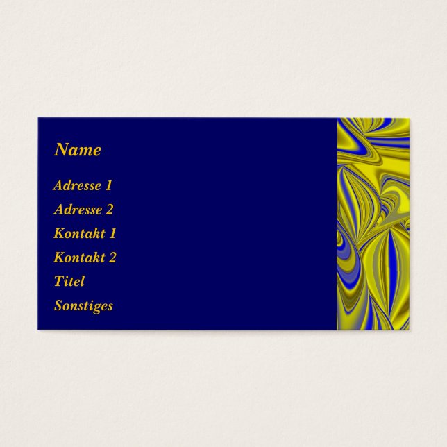 Abstrakt in blau gold - gelb (Front)