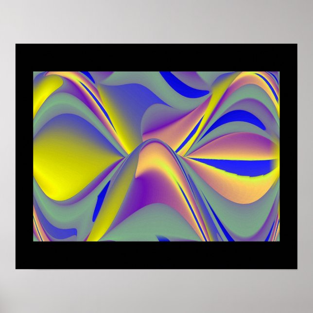 abstrakt regenbogen augen poster (Front)