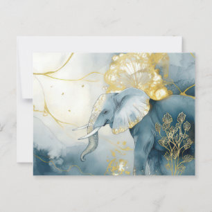 Abstrakte Aquarell Illustration eines Elefanten Postcard