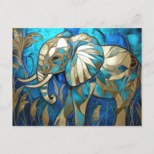 abstrakte Illustration eines Elefanten Postcard