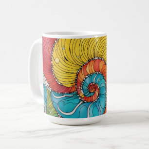 Abstraktes Schnecken Muster, multicolor Coffee Mug