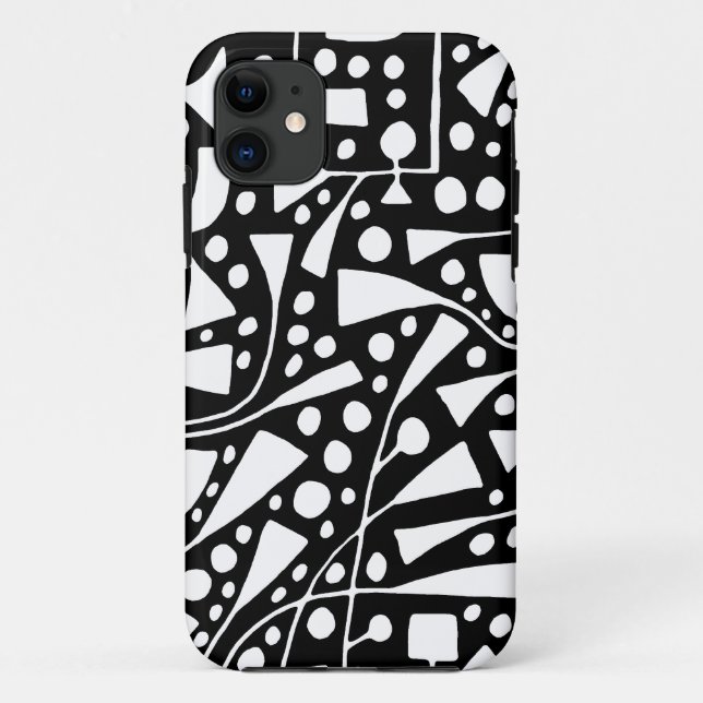Abstraktes Weiß 120112 auf Schwarzem Case-Mate iPhone Case (Back)