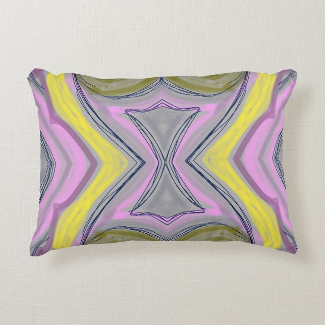 Abstrato Amarelo Decorative Cushion (Front)
