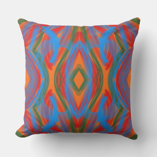 Abstrato Laranja Cushion (Front)