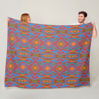Abstrato Laranja Fleece Blanket