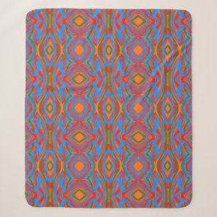 Abstrato Laranja Sherpa Blanket