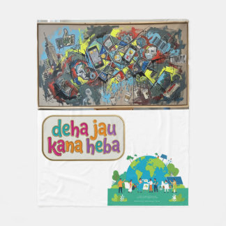 Absurd image Like abstract Fleece Blanket