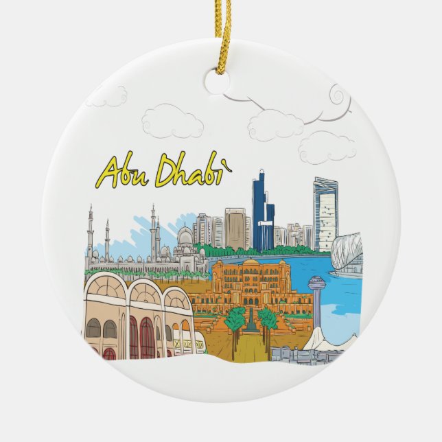 Abu Dhabi Ceramic Tree Decoration (Front)