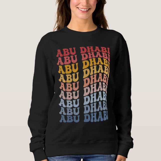 Abu Dhabi City Groovy Retro Sweatshirt (Front)