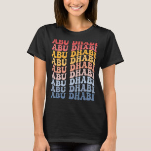 Abu Dhabi City Groovy Retro T-Shirt