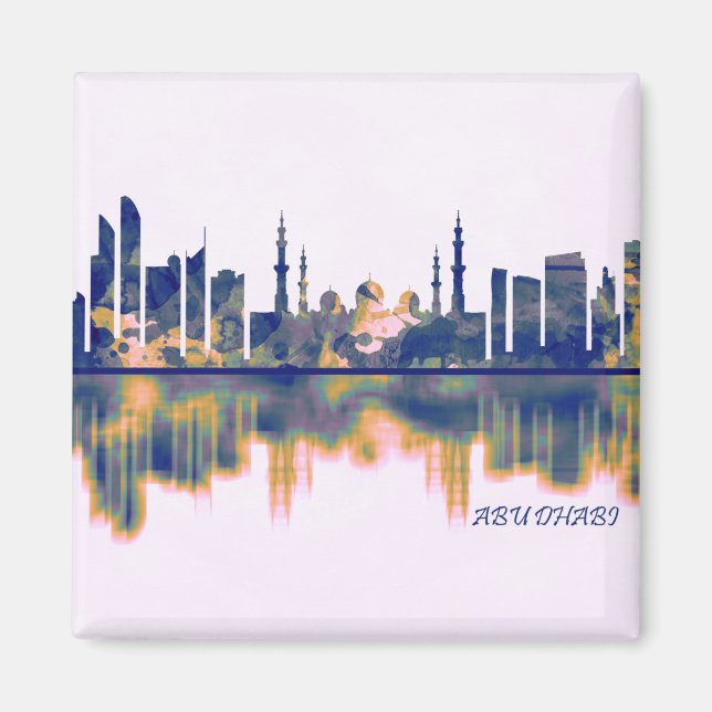 Abu Dhabi Skyline Magnet (Front)