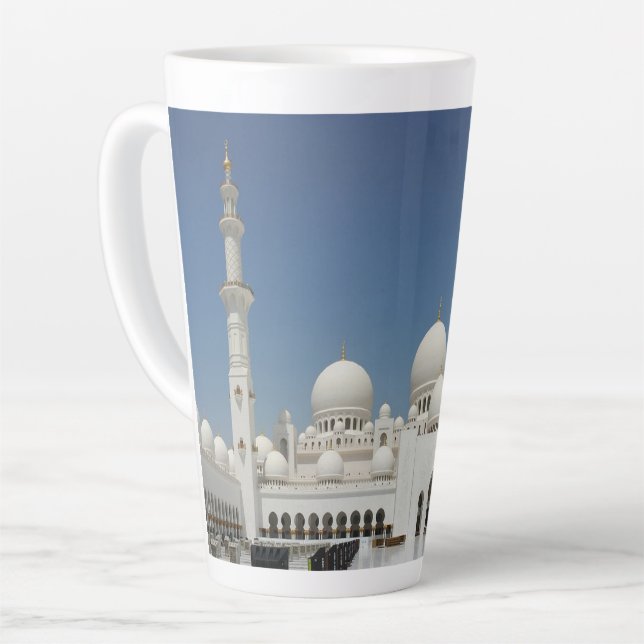 Abu Dhabi UAE Sheikh Zayed architectural Mosque So Latte Mug (Left Angle)