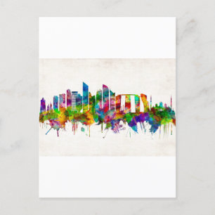 Abu Dhabi UAE Skyline Holiday Postcard