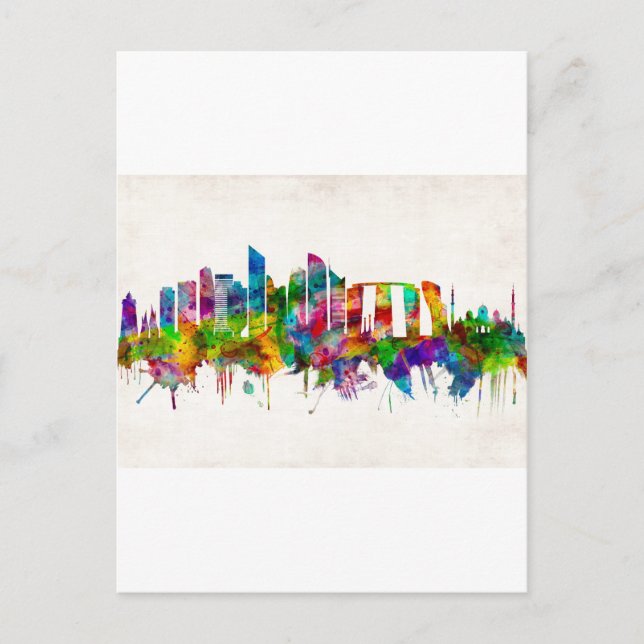 Abu Dhabi UAE Skyline Holiday Postcard (Front)