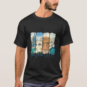 Abu Dhabi Uae Traveling Trip Brushstroke Souvenir T-Shirt