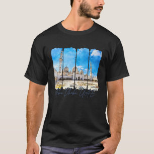 Abu Dhabi UAE Travelling Brushstroke Abu Dhabi Sou T-Shirt