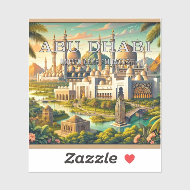 Abu Dhabi United Arab Emirates 3 Inch Sticker (Sheet)