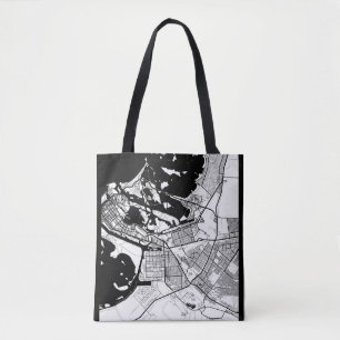 Abu Dhabi United Arab Emirates City Map Tote Bag
