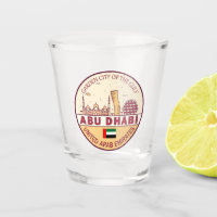 Abu Dhabi United Arab Emirates City Skyline Emblem