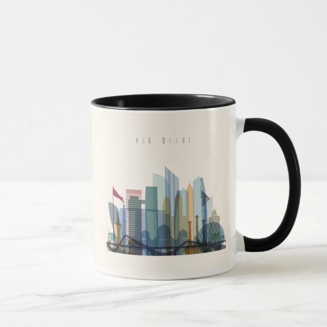 Abu Dhabi, United Arab Emirates | City Skyline Mug (Right)