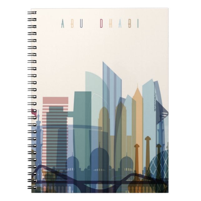 Abu Dhabi, United Arab Emirates | City Skyline Notebook (Front)