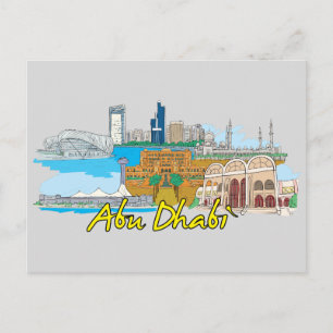 Abu Dhabi, United Arab Emirates Famous City Postcard