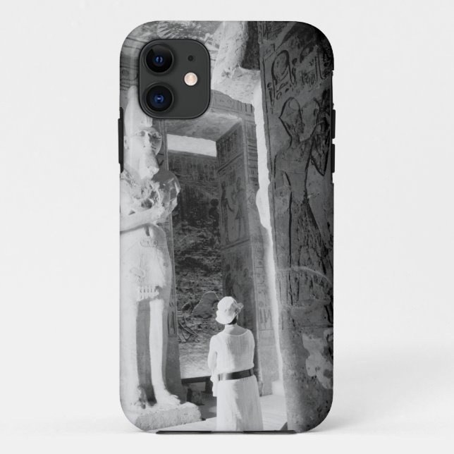 Abu Simbel Egypt, Tourist inside Temple (NR) Case-Mate iPhone Case (Back)