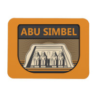 Abu Simbel Egypt Travel Art Retro