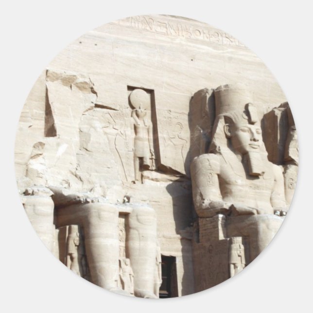 abu simbel pharoahs classic round sticker (Front)