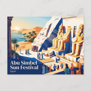 Abu Simbel Sun Festival Egypt Postcard