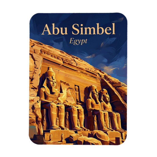 Abu Simbel Temples Egypt Magnet (Vertical)