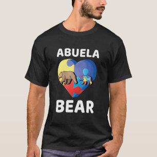 Abuela Bear World Autism Awareness Family Grandma  T-Shirt
