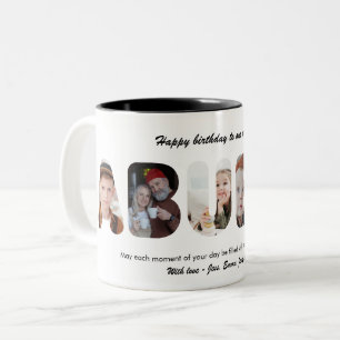Abuela Custom Photo Collage Personalised Grandma Two-Tone Coffee Mug