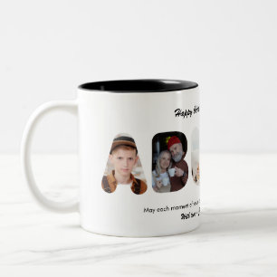 Abuela Custom Photo Collage Personalised Grandma Two-Tone Coffee Mug