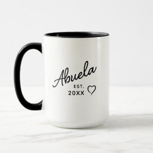 Abuela Est. Year  Pregnancy Reveal & Mother’s Day  Mug