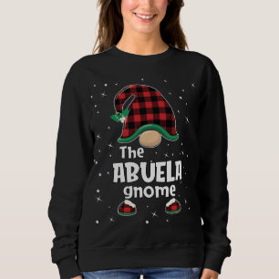 Abuela Gnome Buffalo Plaid Matching Christmas Gift Sweatshirt