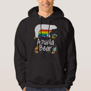 Abuela Lgbt Bear Gay Lesbian Pride Rainbow Floral Hoodie