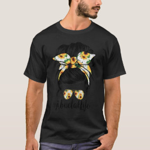 Abuela Life Sunflower Messy Bun Mother's Day 1 T-Shirt