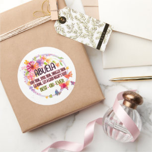 Abuela Love Them Spoil Them Snuggle Them Classic Round Sticker