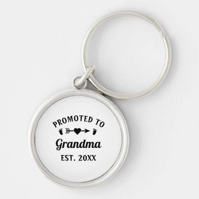 Abuela Nonna Nanna Grandmother Promoted To Grandma Key Ring (Front)