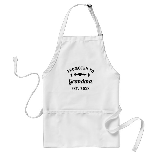 Abuela Nonna Nanna Grandmother Promoted To Grandma Standard Apron (Front)