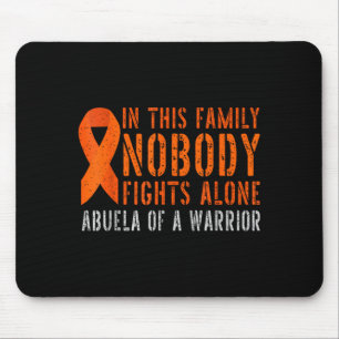 Abuela of a warrior family matching leukaemia mouse pad