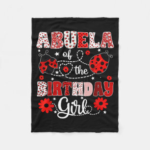Abuela Of The Birthday Girl - Family Ladybug Fleece Blanket