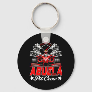 Abuela Pit Crew Racing Family Race Car Birthday Key Ring