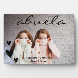 Abuela We Love You Personalised Photo Plaque