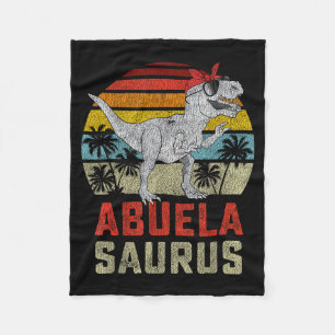 Abuelasaurus T Rex Dinosaur Abuela Saurus Family M Fleece Blanket